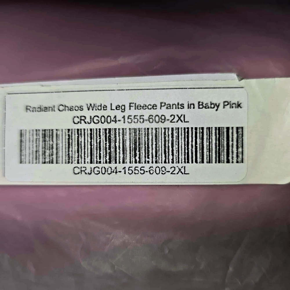 Civil Regime Radient Chaos Pink Flame Rose Rhinestone Sweatpants Mens XXL - Picture 9 of 9